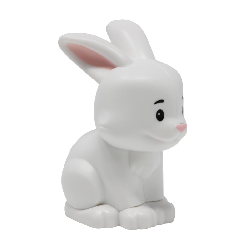 Fisher-Price Replacement Part for Collectible Little People Alphabet Fun Zoo Safari Farm Playset JGR92 - Replacement Letter R White Bunny Rabbit