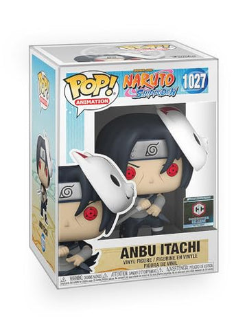 Funko Pop! Anime: Naruto Shippuden - Anbu Itachi Unmasked Limited Edition Exclusive Vinyl Figure Bundled with Box Protector