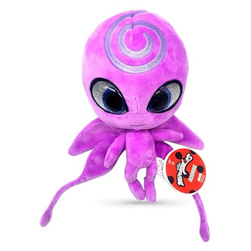 Miraculous Ladybug Kwami Mon Ami Plush Toy - Nooroo The Butterfly, Super Soft Stuffed Animal - 9-inch Collectible Plush Figure, Ladybug & Cat Noir