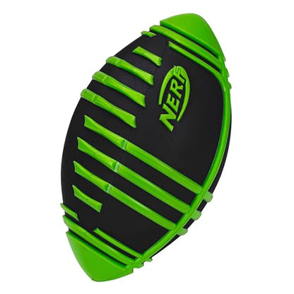 Nerf Weather Blitz Foam Football for All-Weather Play - Easy-to-Hold Grips - Great for Indoor and Outdoor Games - Green
