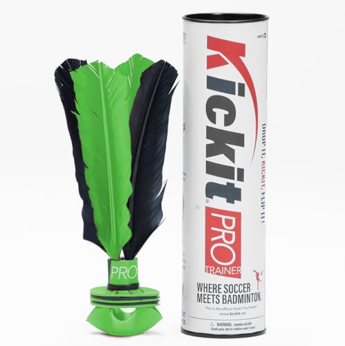 Kickit | The Original Birdie Soccer PRO Trainer | Play Outdoors, Indoors or Backyard, Beach or Tailgate, All Ages Fun & Travel Friendly (Black/Green)
