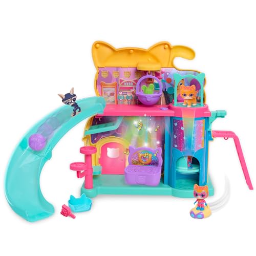 Disney Junior SuperKitties Purr ‘N’ Play Playset and Figures, 12-Pieces, Lights and Sounds, Kids Toys for Ages 3 Up by Just Play