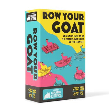 Exploding Kittens Presents: Row Your Goat - A Rapid Fire Tic Tac Toe Game- 2-6 Players - Ages 7+ - Family Game - Party Game for Family Game Night