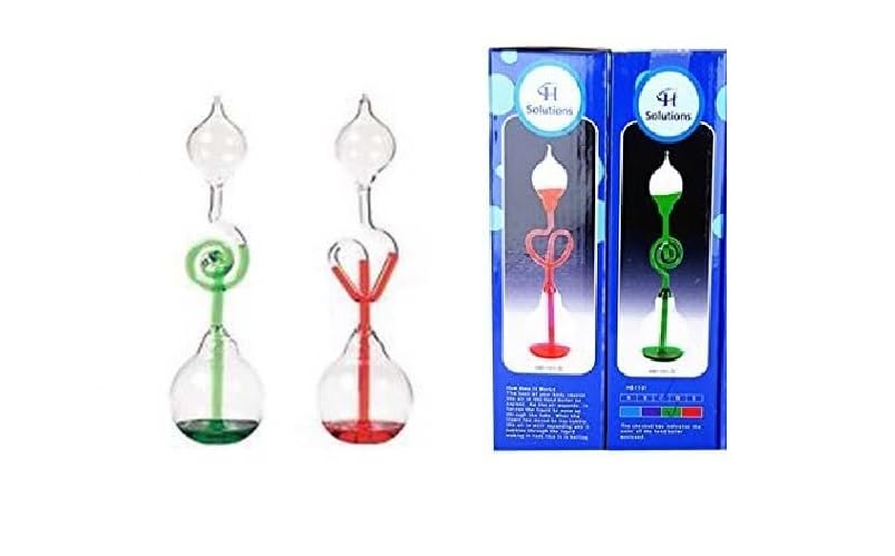 Colorful Office Thinking Hand Boiler, Glass Science Energy Transfer, Children Science Experiment, Love Birds Color Meter Hand Boiler, 2 Pcs
