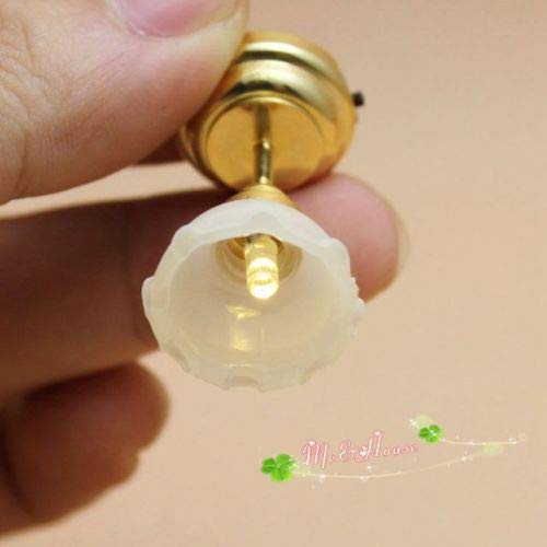 1:12 Scale Dollhouse Miniature Bedroom Chandelier LED Light mounting to Ceiling; Height 3.5CM