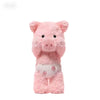 Lambasami Plush Animal Toy with Diaper, Soft Stuffed Dog Pig Fox Set, Baby Pretend Play Gift (Pig, 14.6)