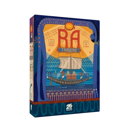 Ra: Traders Expansion - Expansion for Reiner Knizia’s Classic Auction Board Game by 25th Century Games | New Auction Tiles, Nile River Trade Mechanics