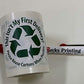 Becks Printing Recycle Box Sticker - Support The Reuse of Boxes -"This Isn't My First Delivery" (1 Roll of 100), Green/White (RS-1R-100)