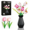 Woolbye Flower Building Set Compatible with Lego Flowers, Tulip Flower Bouquet botanicals Collection Unique Home Décor or Office Décor Great Gift