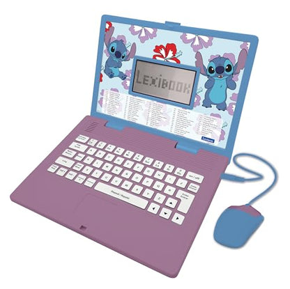 Lexibook, Disney Stitch Educational Laptop for Kids, JC598Di2
