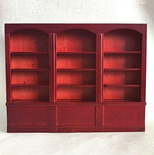 EatingBiting 1:12 MINI Miniature Furniture Wooden Display Cabinet Bookcase Book Shelf Cabinet Wardrobe Model for Fairy Garden