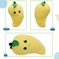 BABOLI Cuddly Mango Plush Toy Pillow Adorable Soft Fruit Stuffed Animal with Smile Face and Cute Expression Pretty Sweet Gifts for Kids Boys and Girls