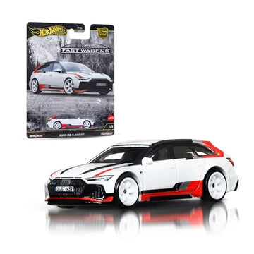 Hot Wheels Premium Car Culture Fast Wagons 1:64 Scale Die-Cast Audi RS 6 Avant Collectible Vehicle with Real Riders Tires & Metal/Metal Body & Chassis