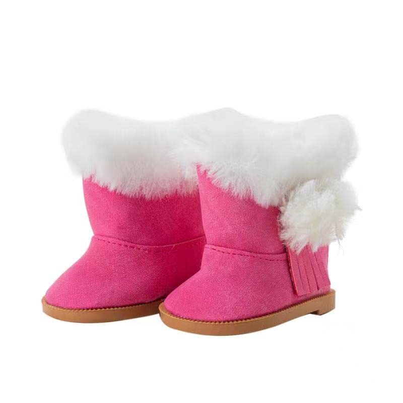 WHYS FXSN Doll Snow Boots - 6 Styles, Fit 18-inch American Dolls - Winter Theme