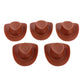 10 Pieces Plastic Mini Western Cowboy Cowgirl Hat Miniature Cute Doll Hat Party Dress Hat for Dollhouse Decoration Creative Gifts, 2.16 x 1.81 inch