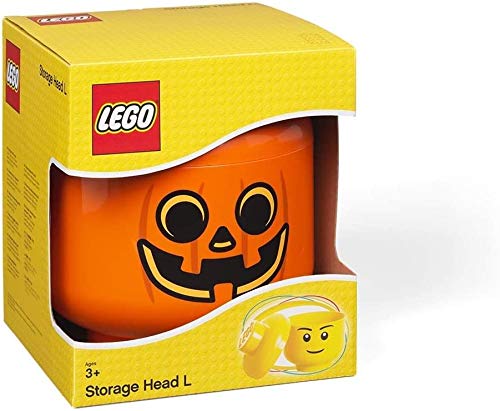 Lego Storage Head (Large) - Pumpkin