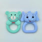 Kiddo Toyz Silicone Baby Teether 2-Pack (Elephant & Deer) - BPA-Free, Soft, Safe, and Easy to Hold for Infants