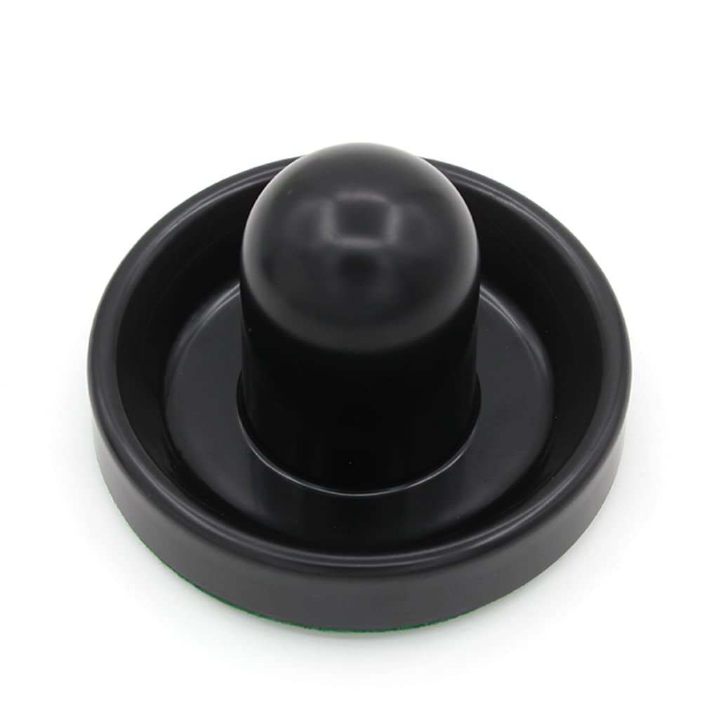 BQSPT Air Hockey Pucks and Paddles,Black Air Hockey Puck Pusher,Goal Handles Paddles Replacement Accessories for Game Tables (4 Striker 96mm