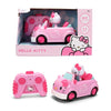 Jada Hello Kitty RC Car 1:32 Scale Vehicle - Simple Function Remote Control Pink Convertible with Non-Removable Figure Toys