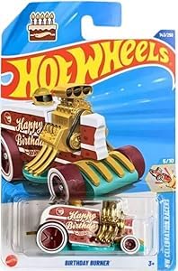 Hot Wheels Birthday Burner, Treasure Hunt, Celebration Racers 5/10, 143/250, 1:64 Scale Diecast Car