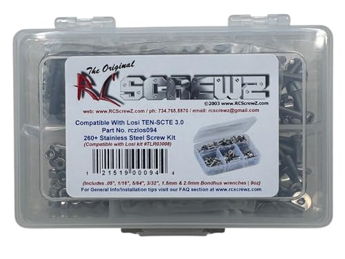 RC Screwz Compatible with Los094 - Team Losi Ten-SCTE 3.0 (TLR03008) Stainless Screw Kit