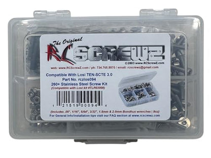 RC Screwz Compatible with Los094 - Team Losi Ten-SCTE 3.0 (TLR03008) Stainless Screw Kit