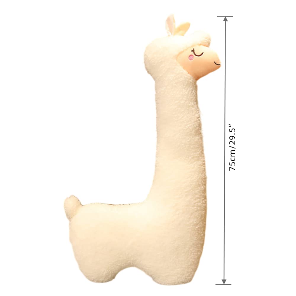 Alpaca Plush Pillow 29.5 Inch Soft Fluffy Llama Stuffed Animal