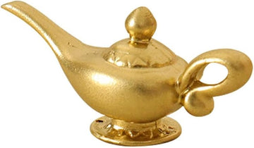 Miniature Gold Genie Lamp, 1/12 Scale Aladdin Theme Decorative Accessory for Miniature Décor Accessories