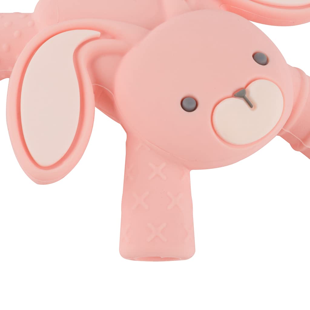 Itzy Ritzy - Ritzy Teether for Molars - Massages Sore Gums & Reaches Back Molars - Silicone Baby Teething Toy with Multiple Textures & Flexible Design