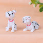 Miniature Dog Figurines 102Pcs Dalmatian Figures Mini Plastic Fairy Garden Miniature Moss Landscape DIY Terrarium Crafts Ornament Accessories for Home