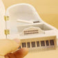 EatingBiting mini House Miniature Piano with Chair,1:12 Small House Miniature Furniture White Piano with Chair Miniature 1:12 Scale Fairy Home Scene
