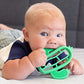 Nuby 100% Soft Silicone Teether with Massaging Bristles: 3M+ Characters Vary, Multi