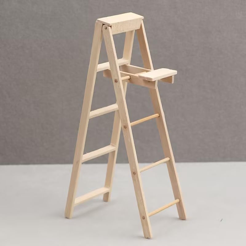 1/12 Miniature Step Ladder Dollhouse Furniture Accessories, Décor, Decorations
