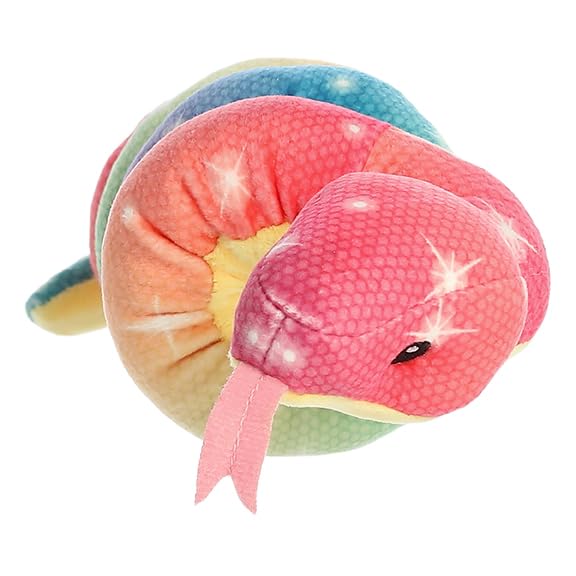 Aurora® Playful Snake Wrist Wranglers™ Rainbow Dreams Snake™ Stuffed Animal - Vibrant Colors for an Eye-Catching Design - Perfect for Kids, Adults
