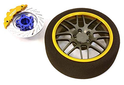 Billet Machined Alloy 16 Spoke Steering Control Dial Set for Traxxas RC Transmitter
