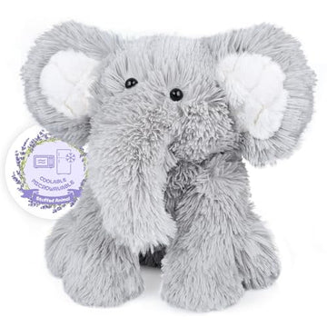 SuzziPals Warming Elephant Stuffed Animals, Microwavable Stuffed Animal Heating Pads for Cramps, Pain & Stress Relief, Heatable & Coolable Stuffed