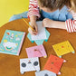 Petit Collage DIY Arts and Crafts Kit, Stationery Design - Craft Kit for Kids Includes 12 Animal Notecards, 1 Blank Journal, 2 Sticker Sheets, 4