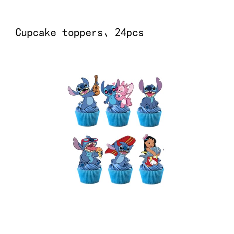 24PCS Cake Toppers Cupcake Toppers Cake Decorations Birthday Party Supplies Decorations (4)