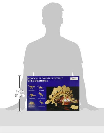 Puzzled Natural Wood 3D Puzzles Big Stegosaurus 51 Pieces