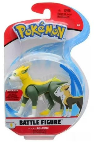 Boltund Pokemon Battle Figure, 3 Inches, Single Figure Action Ready