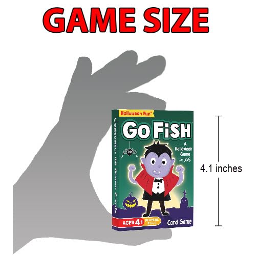 Arizona GameCo Halloween Fun Go Fish, a Family Game for Kids Ages 4 and Up - Play Go Fish, Old Maid and Slap Jack Using the Same Deck