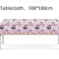HABITZ 2pcs Children Birthday Party Tablecloth Table Cover,Children Birthday Supplies Decorations (2)