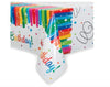 Multicolor Rainbow Ribbons Birthday Plastic Rectangular Table Cover (54" x 84"), Chic Design & Reusable - Perfect For Parties & Celebrations, Pack