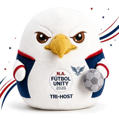 TDQNBKDG Cute Chubby Eagle Stuffed Plush Doll, Soft Embroidered Bird Throw Pillow Toy, Decorative Mascot Plush, for Family Friends All Occasions