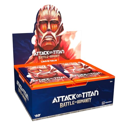 UniVersus Attack on Titan: Battle for Humanity - Booster Display - Contains 24 Booster Packs (11 Cards Each), Deck-Building Collectible Card Game