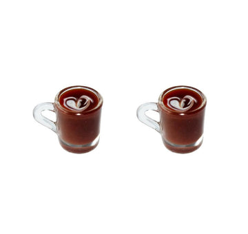 2 Pcs Miniature Coffee Cups Model Dollhouse Ornament Dollhouse Decoration Mini Decor Doll House Accessories Random Color Miniature Dollhouse