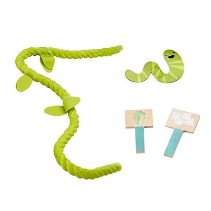Fisher-Price Replacement Parts Farm-to-Market Stand Playset GGT62 - Replacement Pretend Play Green Vine, Worm and 2 Wooden Signs