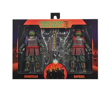 NECA Teenage Mutant Nin ja Turtles 3 (Movie) - Turtles in Time - 7" Scale Action Figures - Donatello & Raphael 2 Pack