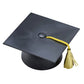 Plastic Graduation Cap Cake Topper with Large Paper Diploma Cake Topper (Black)