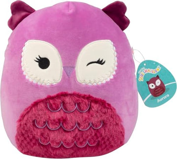 Squishmallows 10 Inch Aurora The Purple Owl - Official Jazwares Plush - Collectible Squishy Soft Stuffed Animal Toy - Gift for Kids, Boys, & Girls